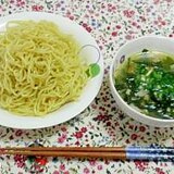 ピリ辛♪薬味たっぷりのつけ麺